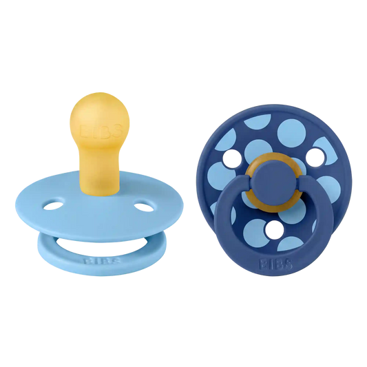 STUDIO Colour Pacifiers 2 Pack Polka - Breeze/Cornflower