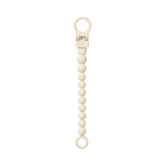 Pacifier Clip Beaded - Ivory