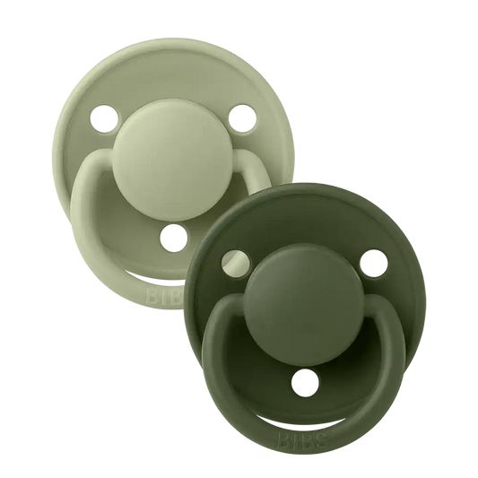 De Lux Pacifiers 2 Pack - Sage/Hunter Green
