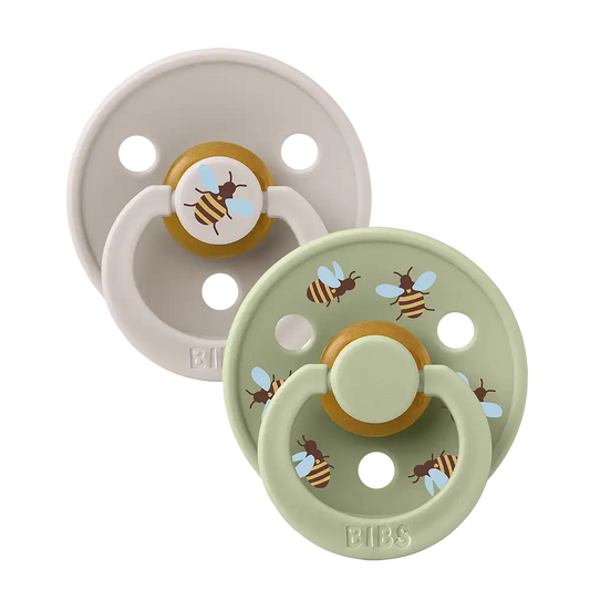 STUDIO Colour Pacifiers 2 Pack Bumblebee - Mushroom/Sage