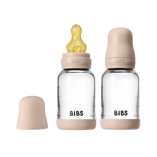 Baby Glass Bottle Set 4oz 2 Pack Latex - Blush