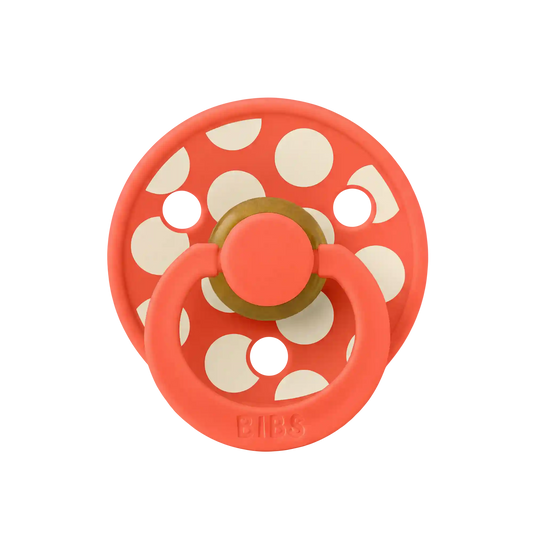 STUDIO Colour Pacifier Polka - Tango/Ivory