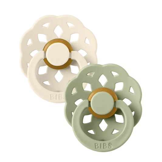 Boheme Pacifiers 2 Pack - Ivory/Sage