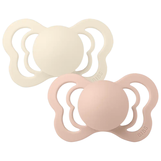 Couture Pacifiers 2 Pack - Ivory/Blush