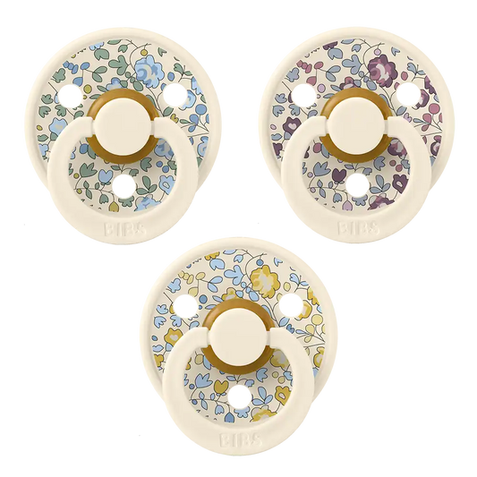 BIBS x LIBERTY New Baby Pacifiers Try-It Collection 3 Pack Eloise - Ivory
