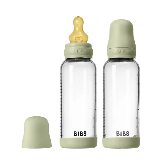 Baby Glass Bottle Set 8oz 2 Pack Latex - Sage