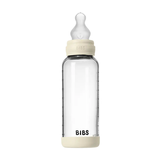 Baby Glass Bottle Set 8oz Silicone - Ivory