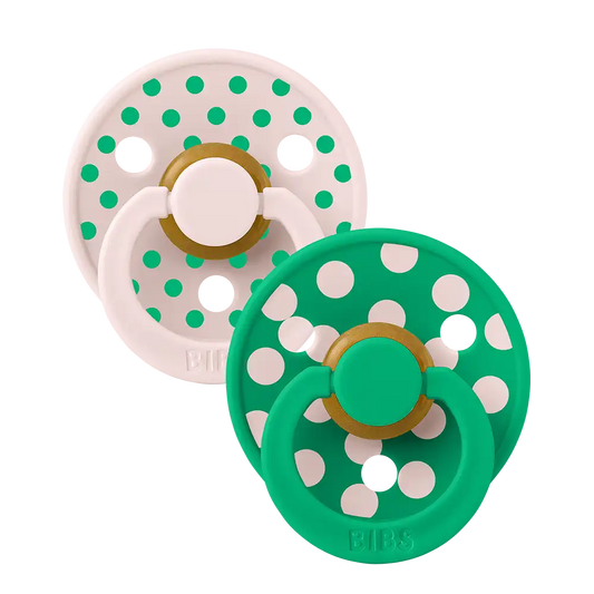 STUDIO Colour Pacifiers 2 Pack Polka - Petal/Cactus