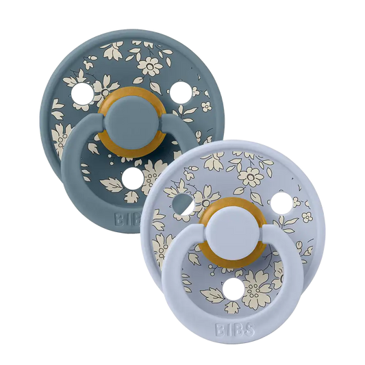 BIBS x LIBERTY Colour Pacifiers 2 Pack Capel - Dusty Blue Mix