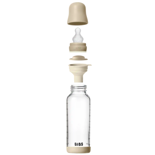Baby Glass Bottle Glow Set 8oz Silicone - Vanilla