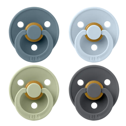 Colour Pacifiers 4 Pack - Petrol/Sage/Baby Blue/Iron