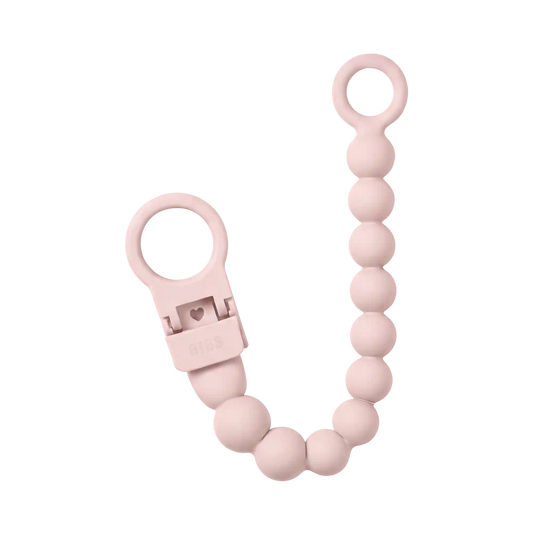 Pacifier Clip Beaded - Petal