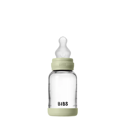 Baby Glass Bottle Set 4oz Silicone - Sage
