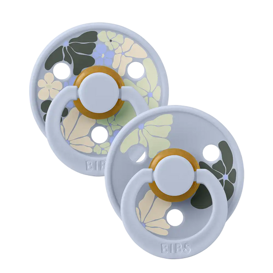 STUDIO Colour Pacifiers 2 Pack Morning Bloom - Dusty Blue Mix