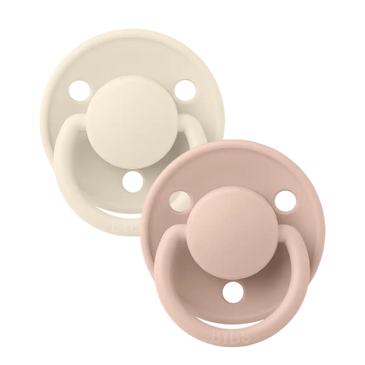 De Lux Pacifiers 2 Pack - Ivory/Blush