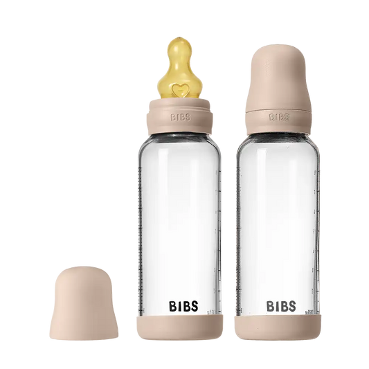 Baby Glass Bottle Set 8oz 2 Pack Latex - Blush