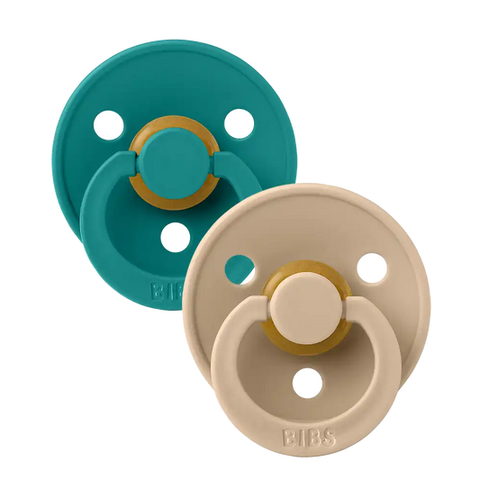 Colour Pacifiers 2 Pack - Scuba/Taupe