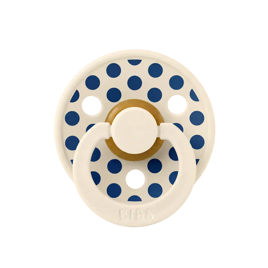 STUDIO Colour Pacifier Polka - Ivory/Deep Space
