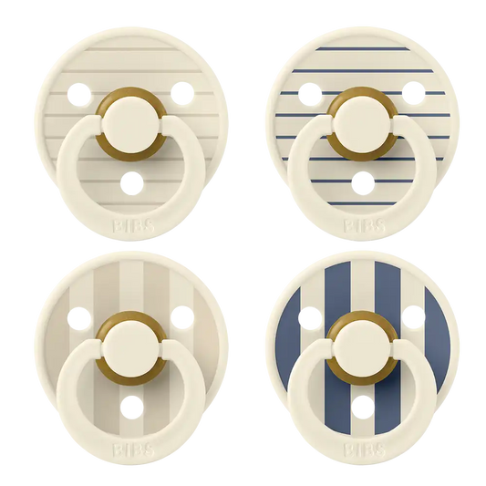 STUDIO Colour Pacifiers 4 Pack - Pin Ivory Vanilla Mix/Pin Ivory Steel Blue Mix