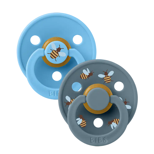 STUDIO Colour Pacifiers 2 pack Bumblebee - Breeze/Petrol