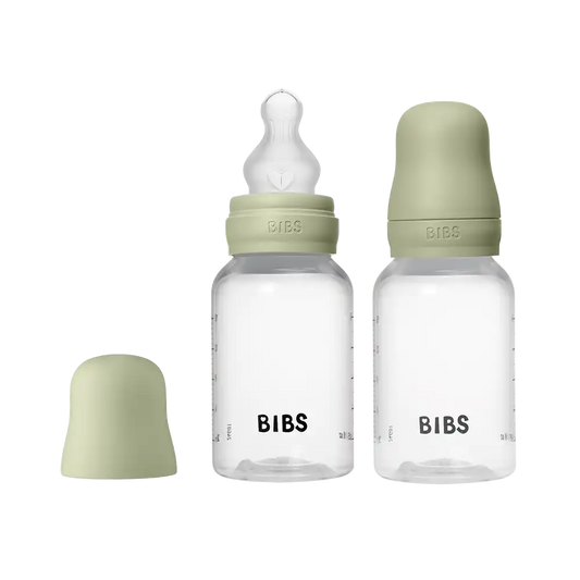 Baby BPA-Free PP Bottle Set 5oz 2 Pack Silicone - Sage