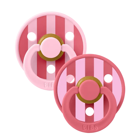 STUDIO Colour Pacifiers 2 Pack Block - Baby Pink Coral mix