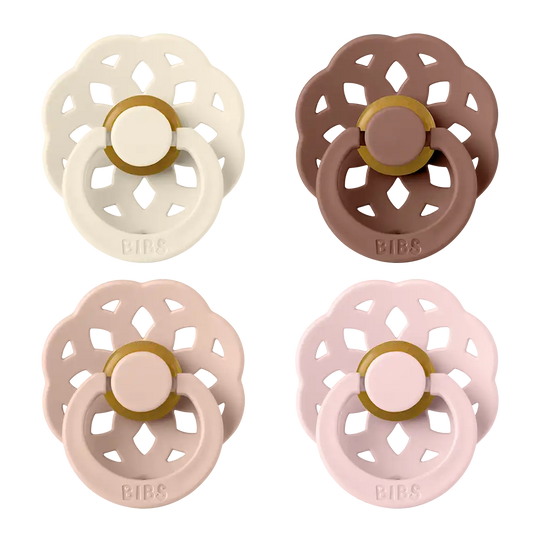 Boheme Pacifiers 4 Pack - Ivory/Blush/Woodchuck/Blossom