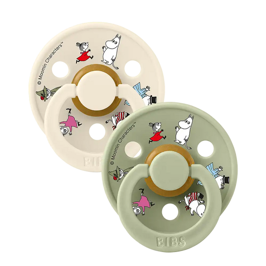 BIBS x Moomin Colour Pacifiers 2 pack Friends - Ivory mix