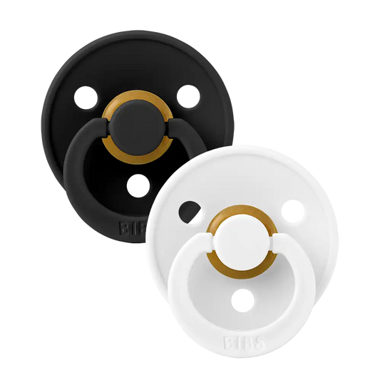 Colour Pacifiers 2 Pack - Black/White