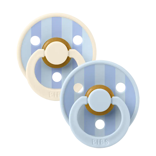 STUDIO Colour Pacifiers 2 Pack Block - Baby Blue Dusty Blue mix