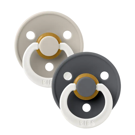 Colour GLOW Pacifiers 2 Pack - Sand/Iron