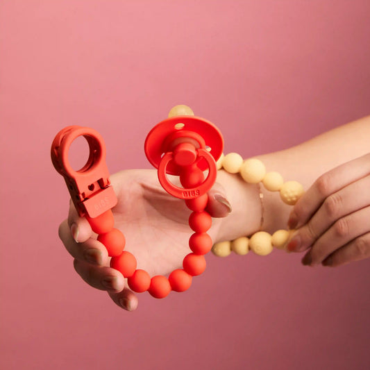 Beaded Teething Ring - Pale Butter