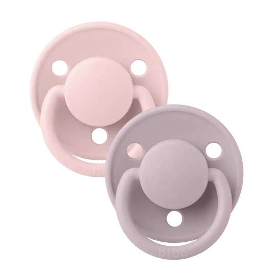 De Lux Pacifiers 2 Pack - Blossom/Dusky Lilac