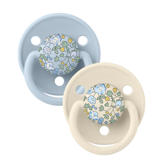 BIBS x LIBERTY De Lux Pacifiers 2 Pack Eloise - Baby Blue Mix