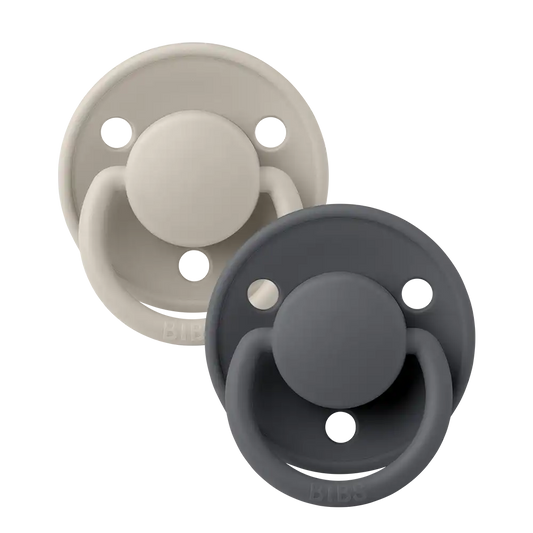 De Lux Pacifiers 2 Pack - Sand/Iron