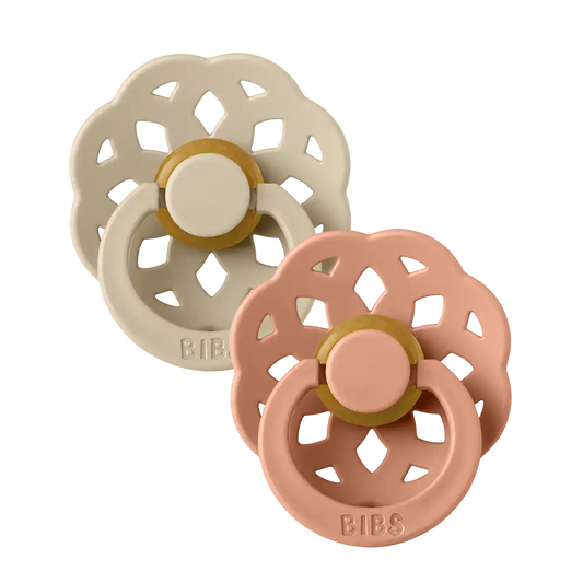 Boheme Pacifiers 2 Pack - Vanilla/Peach