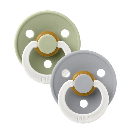 Colour GLOW Pacifiers 2 Pack - Sage/Cloud