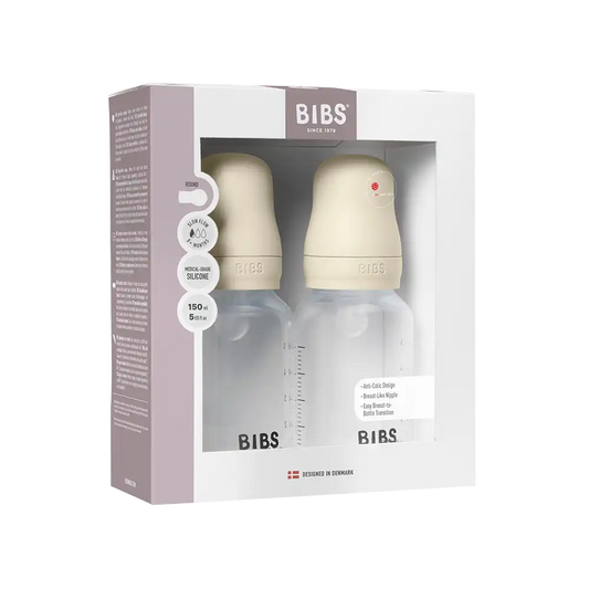 Baby BPA-Free PP Bottle Set 5oz 2 Pack Silicone - Ivory