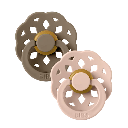 Boheme Pacifiers 2 Pack - Dark Oak/Blush