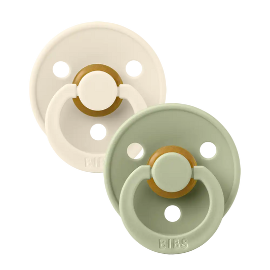 Colour Pacifiers 2 Pack - Ivory/Sage