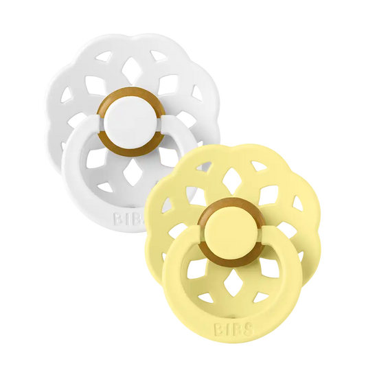 Boheme Pacifiers 2 Pack - White/Sunshine