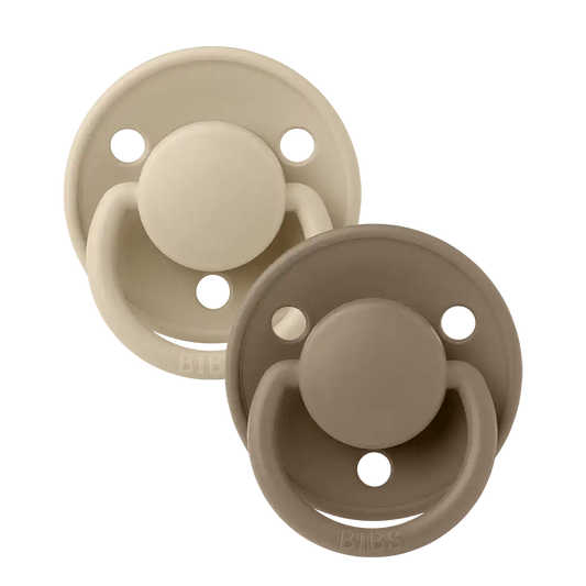 De Lux Pacifiers 2 Pack - Vanilla/Dark Oak