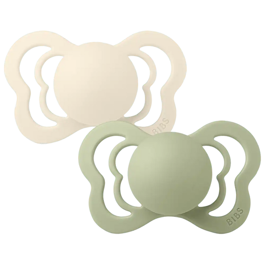 Couture Pacifiers 2 Pack - Ivory/Sage