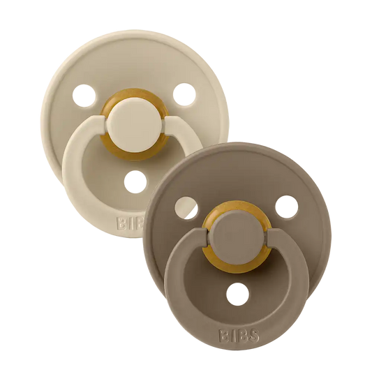 Colour Pacifiers 2 Pack - Vanilla/Dark Oak