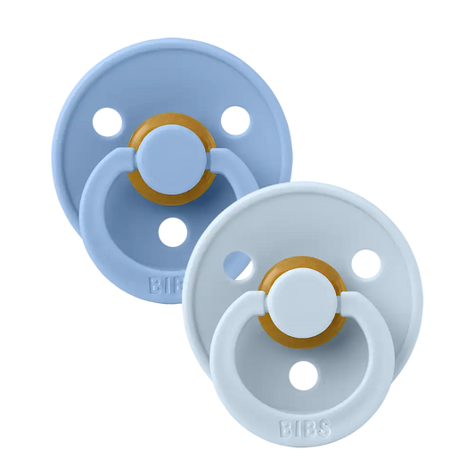 Colour Pacifiers 2 Pack - Sky Blue/Baby Blue