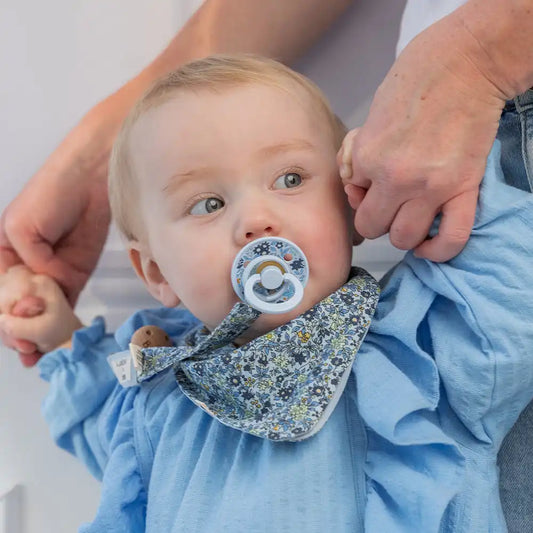 BIBS x LIBERTY Colour Pacifiers 2 Pack Chamomile Lawn - Baby Blue Mix