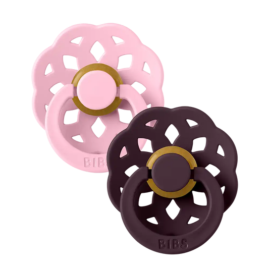 Boheme Pacifiers 2 Pack - Baby Pink/Plum