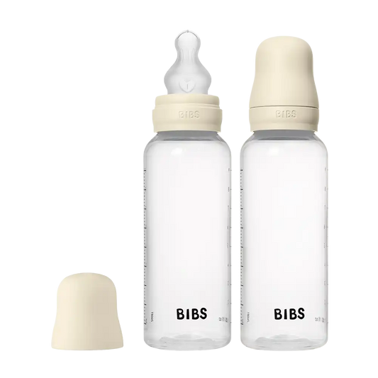 Baby BPA-Free PP Bottle Set 9oz 2 Pack Silicone - Ivory