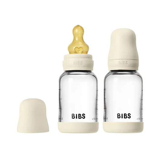 Baby Glass Bottle Set 4oz 2 Pack Latex - Ivory