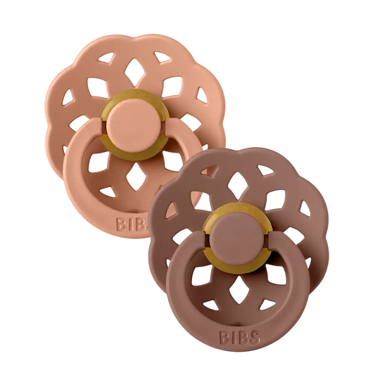 Boheme Pacifiers 2 Pack - Peach/Woodchuck